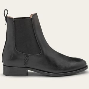 Frye Melissa Black Leather Chelsea Boot